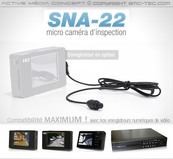 Micro caméra  snake compatible avec DVR-500-HD.